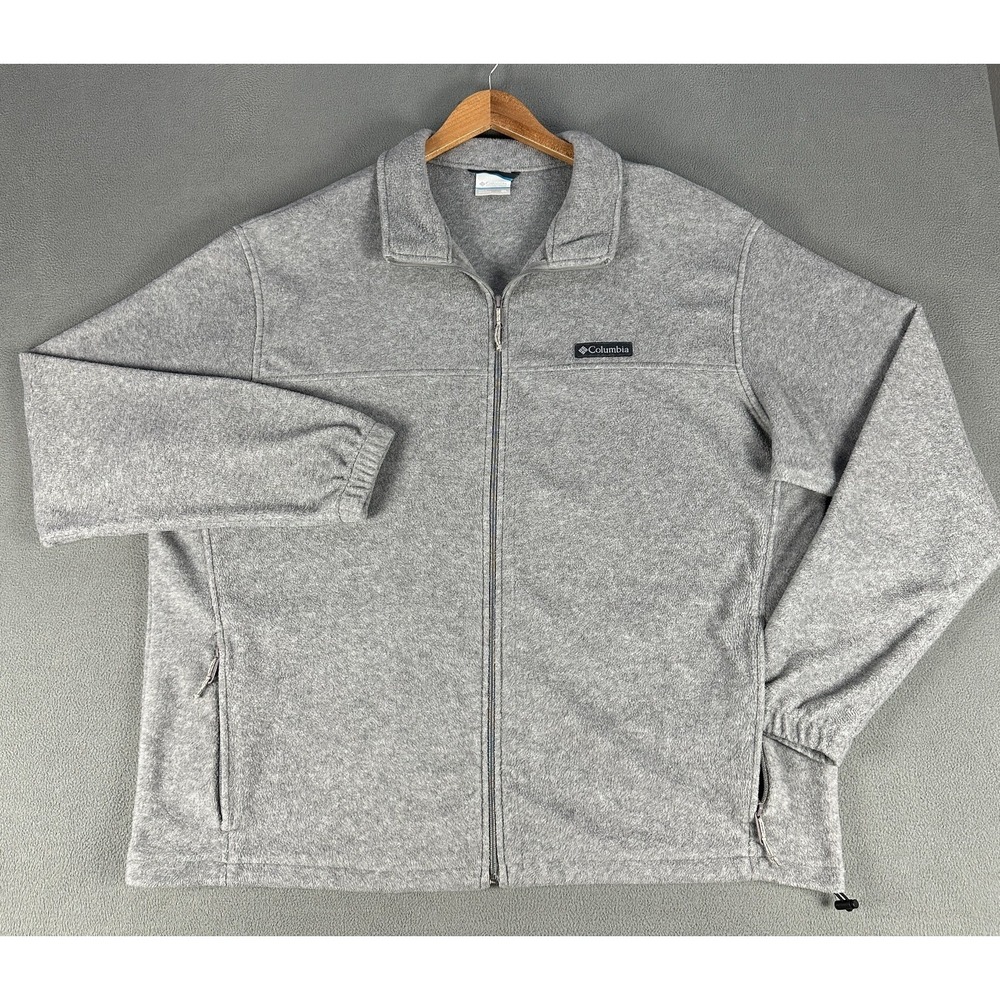 Columbia Jacket Mens 2XL Grey Steens Mountain 2.0 Full Zip Fleece Outdoor Hiking